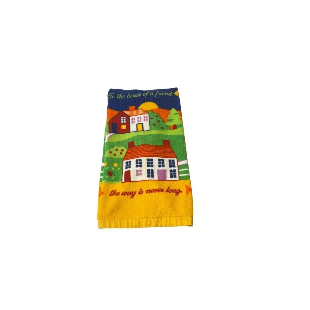 VTG Jo Franco Kitchen Towel Farmhouse  Cottage Country Colorful Cottagecore